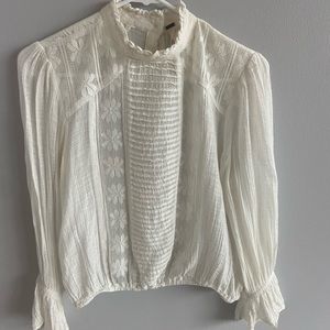 Free People White Blouse size small